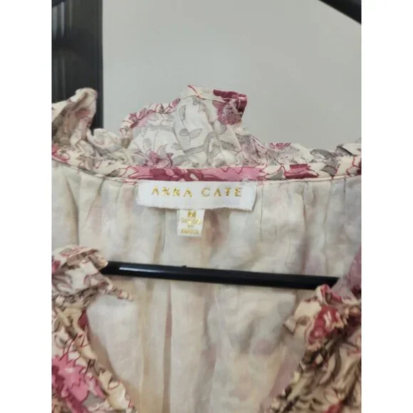 Anna Cate Womens Floral Maxi Sundress Sleeveless Zip Cotton Size M Multicolor - Picture 3 of 7